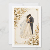 Invitation de mariage Lys Doré (Dos)