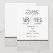 Invitation de mariage M. et Mme Glamour Sparkle Ch (Devant / Derrière)