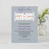 Invitation de mariage machine à sous (Debout devant)