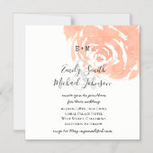 Invitation de mariage magnétique Rose Corail Save  (Recto)