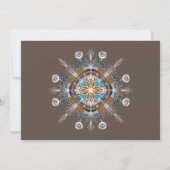 Invitation de mariage mandala bohème colorée (Dos)