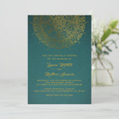 Invitation de mariage mandala or (Debout devant)