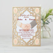 Invitation de mariage marocain indien orné doré él (Debout devant)
