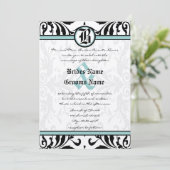 Invitation de mariage Médiéval Renaissance Damas (Debout devant)
