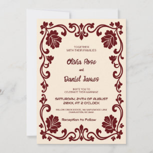 Invitation de mariage médiéval royal élégant
