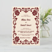 Invitation de mariage médiéval royal élégant (Debout devant)