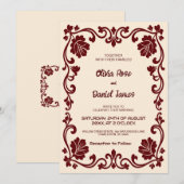 Invitation de mariage médiéval royal élégant (Devant / Derrière)
