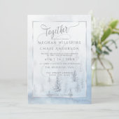 Invitation de mariage | Merveilleux pays d'hiver b (Debout devant)