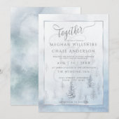 Invitation de mariage | Merveilleux pays d'hiver b (Devant / Derrière)