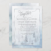 Invitation de mariage | Merveilleux univers hivern (Devant / Derrière)