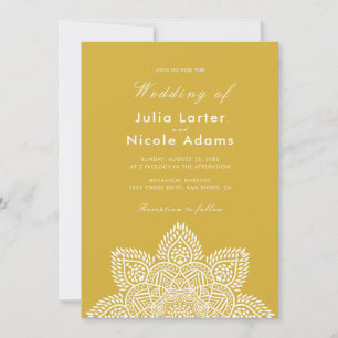 Invitation de mariage métallique géométrique scint