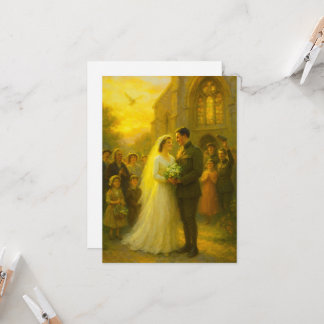 Invitation de mariage militaire