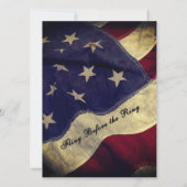 Invitation de mariage militaire américain drapeau (Dos)
