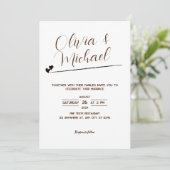 Invitation de mariage mimaliste, élégante (Debout devant)