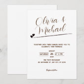 Invitation de mariage mimaliste, élégante (Devant / Derrière)