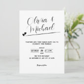 Invitation de mariage mimaliste, élégante (Debout devant)