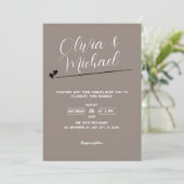 Invitation de mariage mimaliste, élégante (Debout devant)