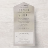 Invitation de mariage minimal à huile métallique m (À l'intérieur)