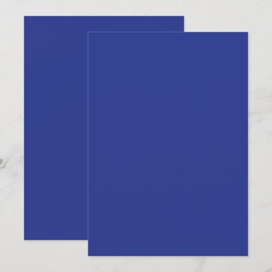 Invitation de mariage minimal audacieuse en bleu p (Devant / Derrière)