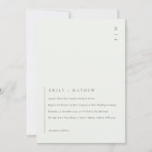 Invitation de mariage minimal de typographie noire (Devant)