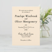 Invitation de mariage minimal élégant (Debout devant)