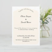 Invitation de mariage minimal élégant (Debout devant)