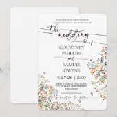 Invitation de mariage minimal élégant (Devant / Derrière)