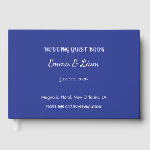 Invitation de mariage minimale en bleu profond