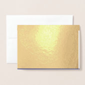 Invitation de mariage minimale en bleu profond (Devant avec enveloppe)