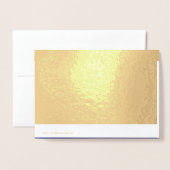 Invitation de mariage minimale en bleu profond (Derrière avec enveloppe)
