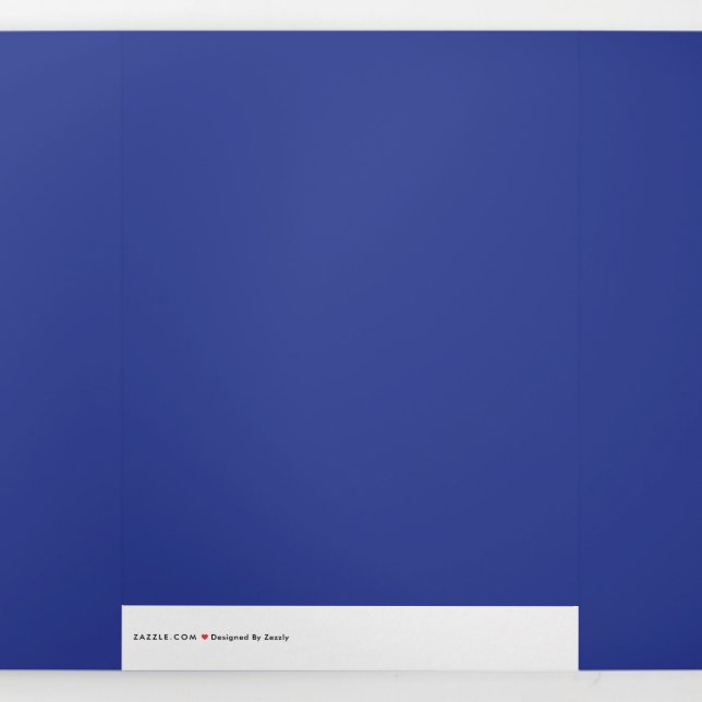 Invitation de mariage minimale en bleu profond (Dos)