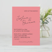 Invitation de mariage minimaliste (Debout devant)