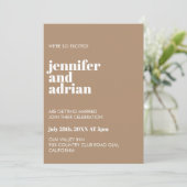 Invitation de mariage minimaliste (Debout devant)