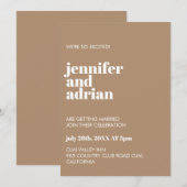 Invitation de mariage minimaliste (Devant / Derrière)