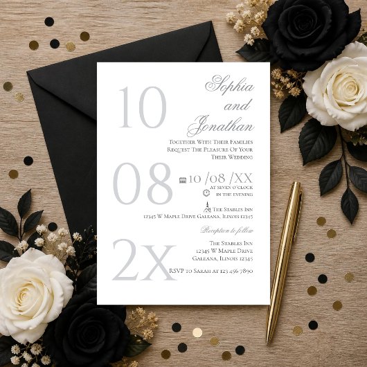 Invitation de mariage minimaliste