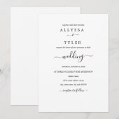 Invitation de mariage minimaliste (Devant / Derrière)