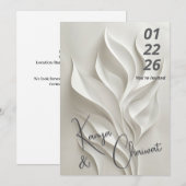 Invitation de mariage minimaliste abstraite (Devant / Derrière)