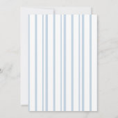 Invitation de mariage minimaliste bleu côtier (Dos)