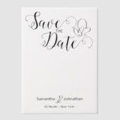 Invitation de mariage minimaliste calligraphie Ove (Recto)