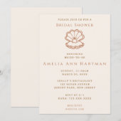 Invitation de mariage minimaliste coquillages (Devant / Derrière)