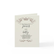 Invitation de mariage minimaliste couronne simple