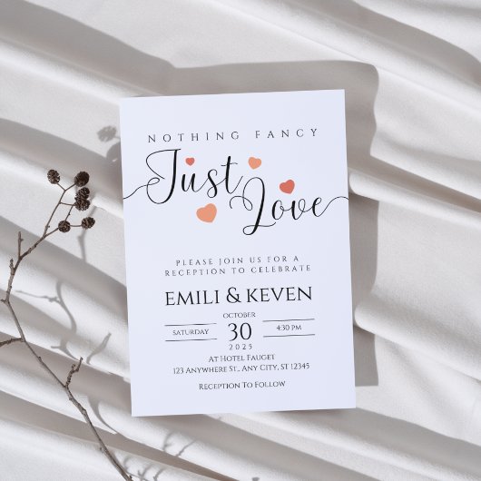 Invitation de mariage minimaliste et élégante