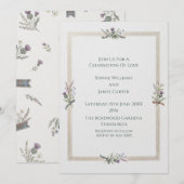 Invitation de mariage minimaliste Heather (Devant / Derrière)