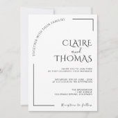 Invitation de mariage minimaliste moderne (Devant)