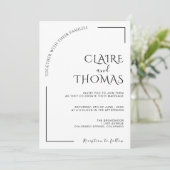 Invitation de mariage minimaliste moderne (Debout devant)