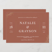 Invitation de mariage minimaliste moderne (Devant / Derrière)