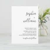 Invitation de mariage minimaliste moderne (Debout devant)