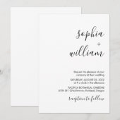Invitation de mariage minimaliste moderne (Devant / Derrière)