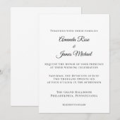 invitation de mariage minimaliste moderne (Devant / Derrière)