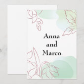 Invitation de mariage minimaliste moderne (Devant / Derrière)
